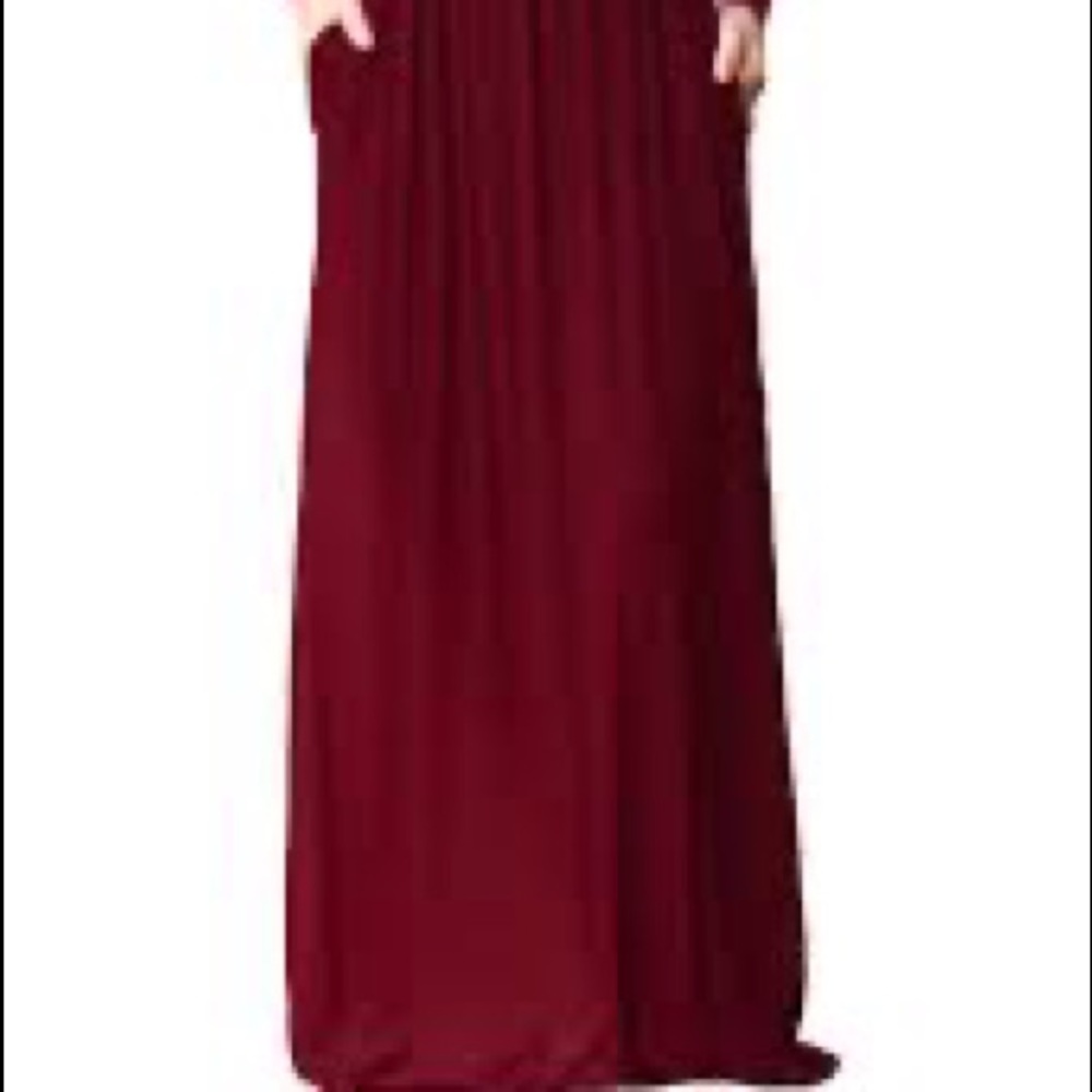 DEARCASE Women Long Sleeve Loose Plain Maxi Pockets Dresses - Size Large NWT